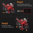 thumbnail image 4 of Motorcycle Lift, 1100 LBS Motorcycle Lift ATV Scissor Lift Jack with Dolly & Hand Crank,Center Hoist Crank Stand with Wide Deck & Tool Tray for Street Bikes,Cruiser Bikes,Touring Motorcycles, 4 of 5