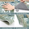 thumbnail image 6 of Boho Kitchen Rug Sets 3 Pieces, Washable Kitchen Mats for Floor, Non Slip Soft Kitchen Area Rug Floor Mat for Kitchen, Laundry Room and Hallway (Teal and Brown, 20''x32''+20''x47''+20''x59''), 6 of 6