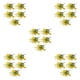 thumbnail image 3 of Flores Artificiales Elegantes 5 Piezas Toystoory Plástico Amarillo, 3 of 6