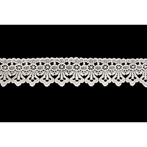 Altotux 1.75 inches White or Off White Venice Guipure Lace Trim By 2 Yards (Off White)