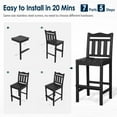 thumbnail image 4 of NALONE Outdoor Bar Stool, HDPE Tall Adirondack Style Bar Chair, Weather Resistant Bar Height Chair for Balcony, Garden, Yard and Backyard(Black, Set of 2), 4 of 8
