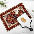 thumbnail image 5 of Placemats Set of 4,Red Persian Pattern,Washable Burlap Woven Heat Resistant Placemat for Dinning Table,Farmhouse,Outdoor,18X12 Inch, 5 of 5