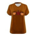 thumbnail image 4 of TKLPEHG Puls Size Tops for Women Thanksgiving Shirts Fall Pumpkin Graphic Tee Casual Short Sleeve Tops Loose Fashion Clothes (Orange,XXXL), 4 of 4