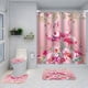 thumbnail image 1 of Cortina de ducha con estampado digital de flamencos Cortina de baño de poliéster Cortinas de ducha para baño, 1 of 6