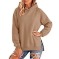 thumbnail image 2 of Trwkzve Long sleeve Hoodie Womens With Hood Sweatshirts Khaki M, 2 of 7