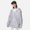 thumbnail image 4 of Pofeuu Cute Rabbit Print Sun Protection Outdoor Lightweight Full Zip UV Cooling Hoodie Long Sleeve Summer Clothing for Outdoor Hiking-Large, 4 of 5