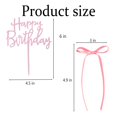 thumbnail image 2 of Lazo rosa EIOAUY de Cake Toppers, 11 unidades, con letrero de feliz cumpleaños, 2 of 6