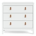thumbnail image 3 of Pemberly Row Mid-Century Engineered Wood 3 Drawer Chest in White, 3 of 17