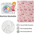 thumbnail image 4 of Flamingo Blanket Crown Flamingos Pink Throw Blankets,Birthday Gifts for Kids & Animal Lovers,Lightweight Soft Fleece for Sofa Couch Bed Room Travel Stylish Decor 50x60in, 4 of 5