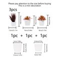 thumbnail image 3 of 3pcs/set mini potted plant combination-suitable for shop. Living Room bedroom bathroom tabletop decoration, 3 of 4