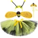 thumbnail image 3 of Falda tutú de abeja pequeña para niñas, minifalda de tul esponjosa con alas, disfraz de abeja para fiesta de Halloween para niños, tutú para bebés pequeños, 3 of 5
