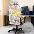 thumbnail image 6 of Whosucclay Bunny Rabbit Egg Daisy Print Gaming Chair Cover with Armrest Covers 4 Pieces Stretch Racing Computer Chair Slipcover Set Washable Rotating Desk Chairs Protector Cover Easter Decor, 6 of 8