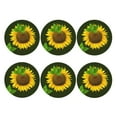 thumbnail image 2 of Bingfone Vintage Sunflower3 Leather Drinks Coasters With Set Of 6,Suitable For Home Kitchen,Coffee Cup Coasters Home Gift, 2 of 9