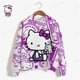 thumbnail image 1 of Sudaderas con capucha con estampado de HELLO KITTY para mujer, ropa de calle bonita de gran tamaño, Jersey recortado, Y2k, 1 of 3