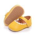thumbnail image 2 of Yoyauz Baby Girl Mary Jane Shoes Anti Slip Rubber Sole Ballet Slippers Princess Dress Wedding Shoes Newborn Kids Shoes Toddler Shoes（0-12 Month）, 2 of 5