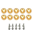thumbnail image 1 of mmirethe 10 Pieces Car Screws Washers Assortment Set Vehicle Bolts Decorative Washer Kit Automotive Automobile Spare Parts Gold, 1 of 8