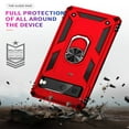 thumbnail image 4 of SaniMore Tri-layer Case for Google Pixel 8A 2023, 360° Rotating Holder/Kickstand Rugged PC Back + TPU Bumper Magnetic Car Mount Anti-fingerprint Anti-fall Heavy Duty Protective Case, Red, 4 of 5