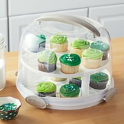 Better Homes & Gardens Round Cake Carrier with Clear Plastic Cover, 13 Diameter, Dishwasher Safe, Best Used for Leftover Storage and Party Transportation