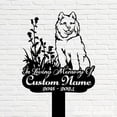 thumbnail image 5 of Handmadetneonsign Samoyed Memorial Metal With Stake, Samoyed Dog Metal Name Sign Stake, Dog Metal Stake Decor, 5 of 5