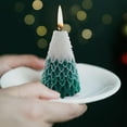 thumbnail image 4 of Fiudx Vela de Árbol de Navidad, Tallada a Mano, Aroma a Té Blanco, Decoración Navideña, Regalo para Nochebuena, 5 X 5 X 10 Cm, Juego de 1 Pieza, 4 of 5