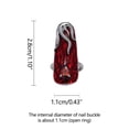 thumbnail image 2 of Fiudx Juego de Uñas con Personalidad Femenina En Color Rojo Fuego, Regalo de Vacaciones, Juego de Uñas para Usar Manicura, 2 of 2