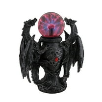 Zeckos Twin Guardian Dragons Statue Saurian Plasma Gazing Ball