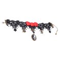 thumbnail image 4 of BEADCEST Choker Neck Jewelry Lace Skull Design Alloy Necklace for Party Black, 4 of 8