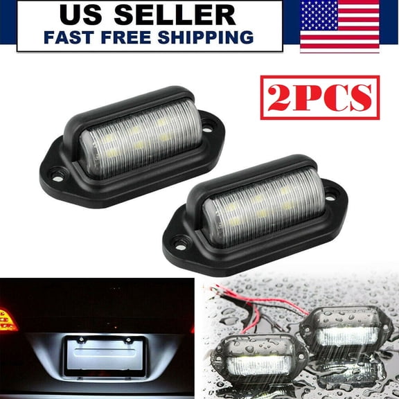 2Pcs Waterproof 12V License Plate LED Light, for RV Camper Truck SUV Trailer Van, Step Courtesy Lights, Dome Cargo Lights or Under Hood Lights