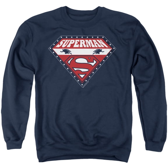 Superman Superman For President Adult Crewneck Sweatshirt Navy