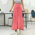thumbnail image 2 of MIXUE Skirts For Women Summer Solid Color Elastic Waist Loose Maxi Skirt Holiday Wear,Red,XL, 2 of 5
