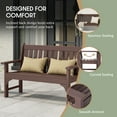 thumbnail image 6 of WestinTrends Malibu Outdoor 2-Person All-Weather HDPE Front Porch Garden Bench, Dark Brown, 6 of 15