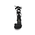 thumbnail image 2 of BLISSFUL STEP Women's Solid Color Lace up High Block Heeled Sandals, 2 of 7