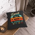 thumbnail image 3 of Velvet Decorative Throw Pillow Covers Set of 2, Soft Square Cushion Cover with Invisible Zipper Retro 70s Car Printing, 18"x18", 3 of 7
