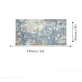 thumbnail image 2 of Non- Washable Kitchen Rug - Soft Wide Indoor Carpet Runners for Entryway, Hallway, Bathroom with Rubber Backing, Modern Distressed Low-Pile Thin Floor Runner (Blue Rust,3x6), 2 of 3