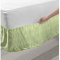 thumbnail image 2 of Geometric Bed Skirt, Repeating Zigzags in Pastel Tones Pattern, Elastic Bedskirt Dust Ruffle Wrap Around for Bedding Decor, 4 Sizes, Pale Green Cream, by Ambesonne, 2 of 2