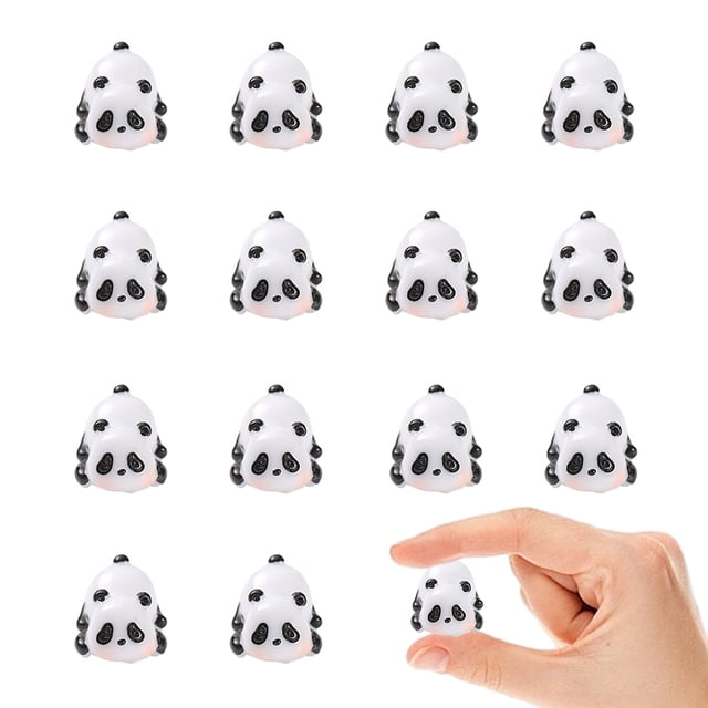 20 piezas Panda Micro paisaje suculenta resina artesanía pastel accesorios