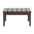 thumbnail image 2 of WestinTrends Ashore Outdoor Coffee Table, 32 Inch All Weather Poly Lumber Adirondack Patio Coffee Table Square Low Table, Dark Brown, 2 of 5
