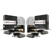 PowerStop Front and Rear Geomet Coated Brake Rotor and Pad Kit Fits: FORD MAZDA Select Models CRK783