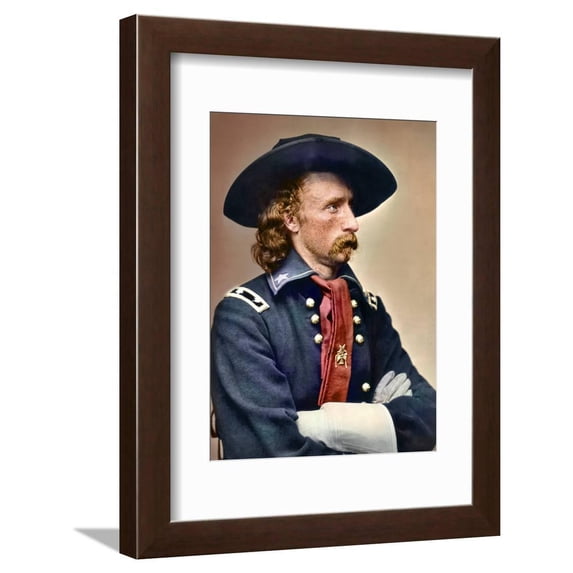 Civil War Portrait of General George Armstrong Custer Framed Print Wall Art By Stocktrek Images