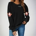 thumbnail image 2 of Fall Saving Talove Long Sleeve Shirts for Women Graphic Printed Sweatshirt Fall Fashion Must Haves Comfy Loose Tunic Tee Shirts Tops Womens Tops Dressy Casual 3/4 Sleeve Christmas Shirts, 2 of 5