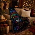 thumbnail image 3 of Pharmacy Pride Precision Compassion Motif Appreciation, Cozy Typography Art Scene, Warm Flannel Blanket for Living Room and Reading Nook, Art Lovers Graduation Gift, Fantasy Home Decor, 3 of 9