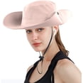 thumbnail image 3 of Womens Summer Sun Hat Beach Hats Wide Brim Outdoor UV Protection Hat Foldable Ponytail Bucket Cap, 3 of 5