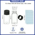 thumbnail image 2 of 10ml Clear Glass Vials, 15 Pack Sample Vials with Screw Cap Reagent Media Bottle with Labels Leak-Proof Liquid Sample Glass Vial for Lab Laboratory, 2 of 6