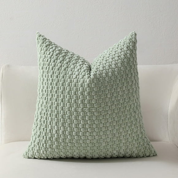 Birdeem Pillow Sham Cover, Soft Weave Decorative Design with Envelope Closure, Breathable Standard Size 17.7x17.7 Inch for Home Decor and Comfortable Sleep
