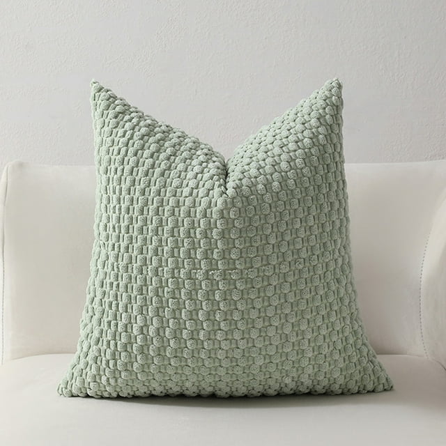 UsRHHA Woven Texture Pillowcase, Breathable Face Friendly Pillow Cover, Decorative Envelope Closure Standard Size Pillow Sham
