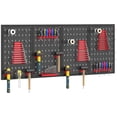 thumbnail image 1 of HOMCOM Panneaux de Panneau Perforé en Métal de 38 Pcs avec Accessoires, Noir et Rouge, 1 of 10