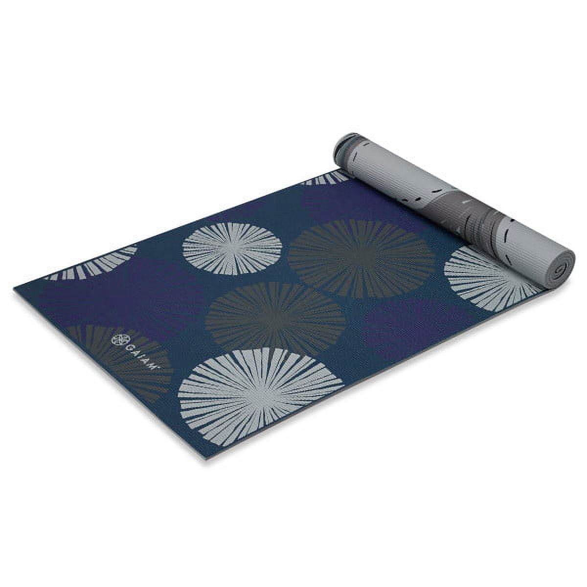 Gaiam Premium Reversible Yoga Mat Subtle Bloom Extra Thick Non-Slip, 6mm