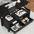 thumbnail image 4 of CazToi 40" Coffee Table Lift Top Multi-Function Convertible to Dining Table with Drawers & Hidden Storage, 4 of 8