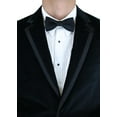 thumbnail image 3 of DTI BB Signature Men's Two Button Side-Vent Jacket Black Velvet Tuxedo Suit Black, 3 of 5