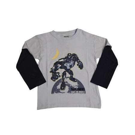 

Mish Toddler & Little Boys Long Sleeve Graphic Tee Shirt Top 34531-3 (LIGHT BLUE SAVE THE WORLD)